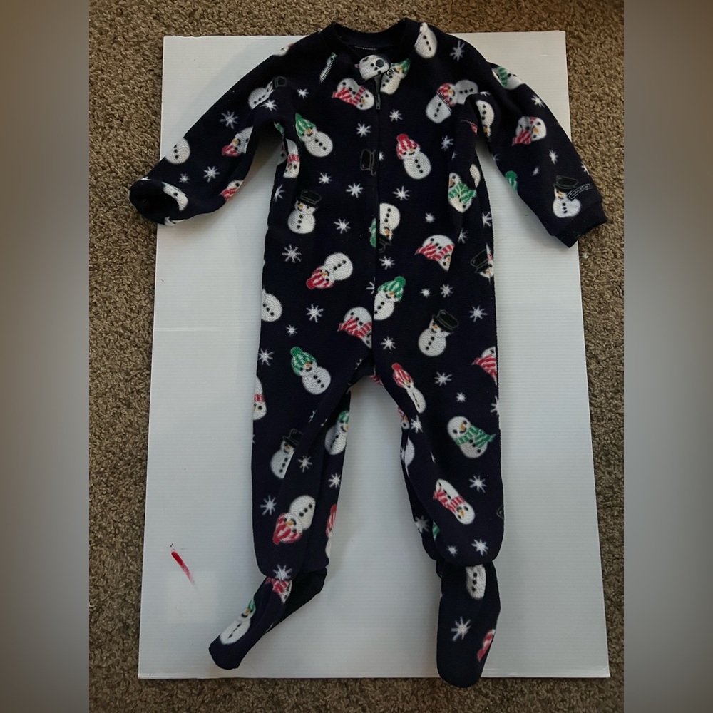 Baby Place snowman footed pajamas